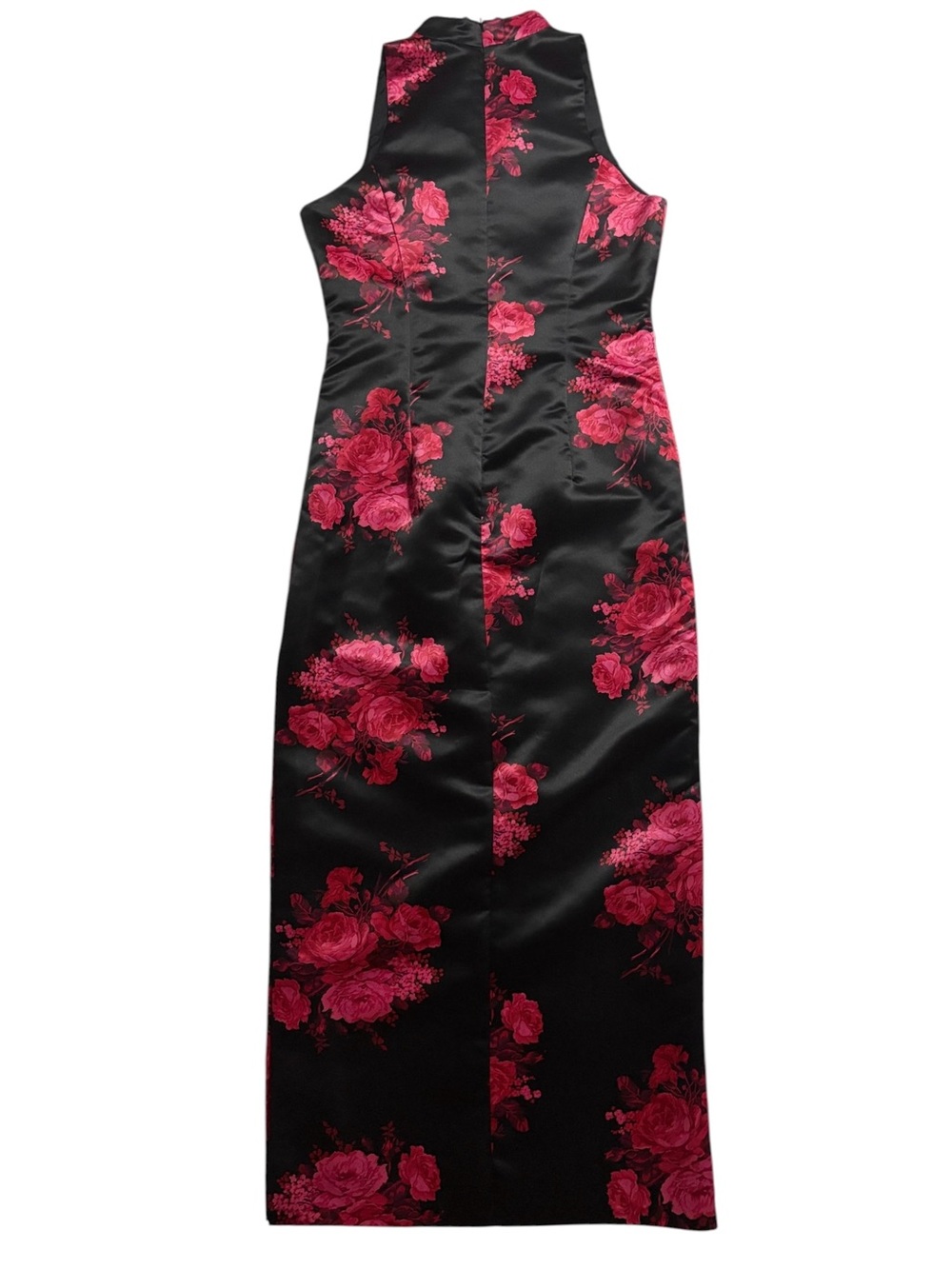 Vintage Y2K Niki by Niki Livas Black and Pink Satin Gown Size 16 runs small - Picture 2 of 9